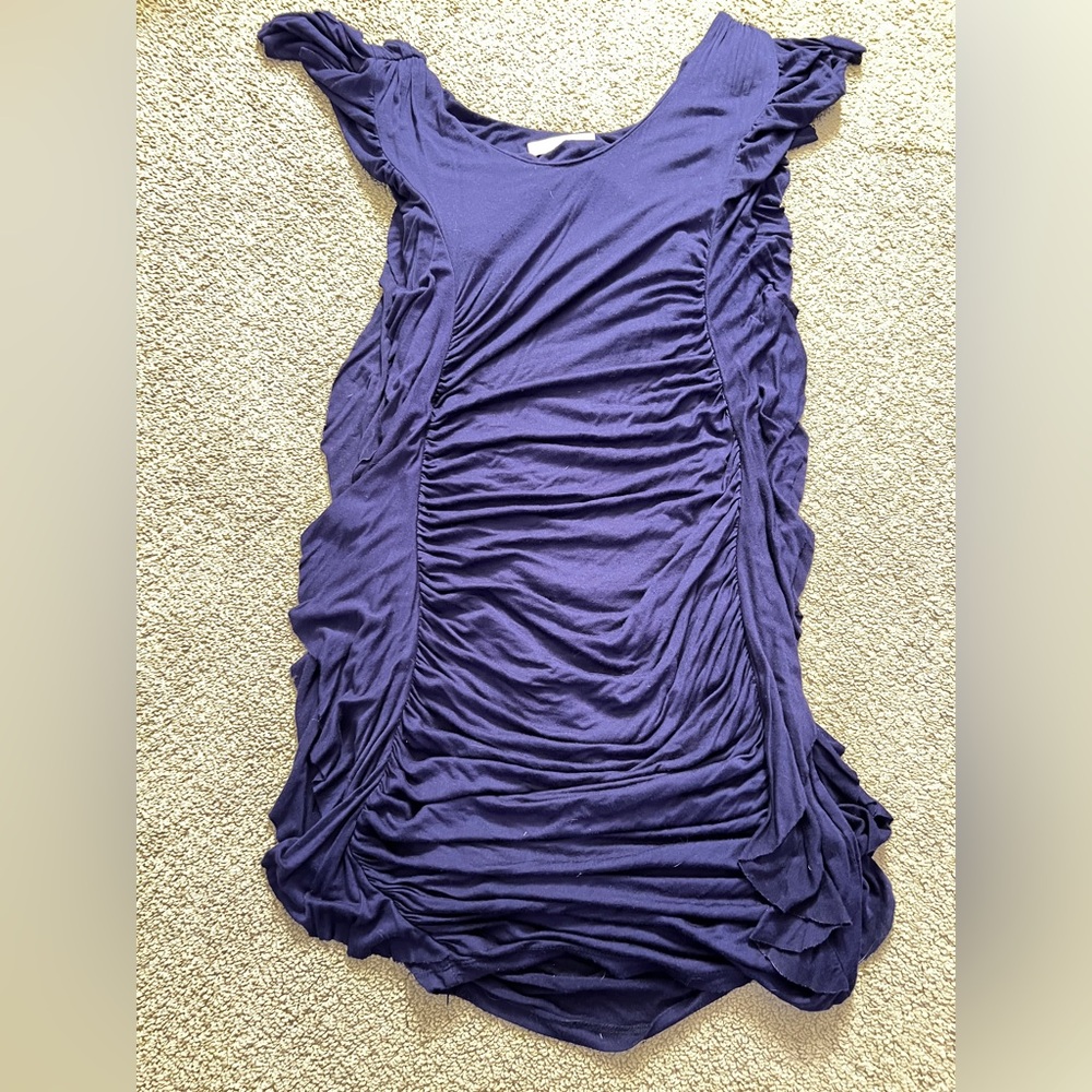 Navy Rouched dress